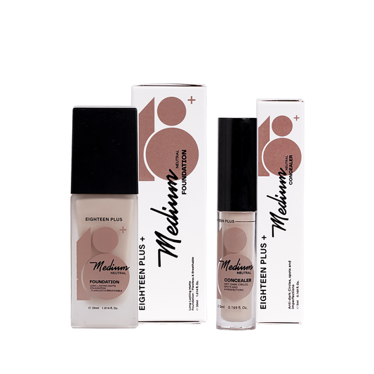 18+ Foundation & Concealer Bundle -  medium neutral