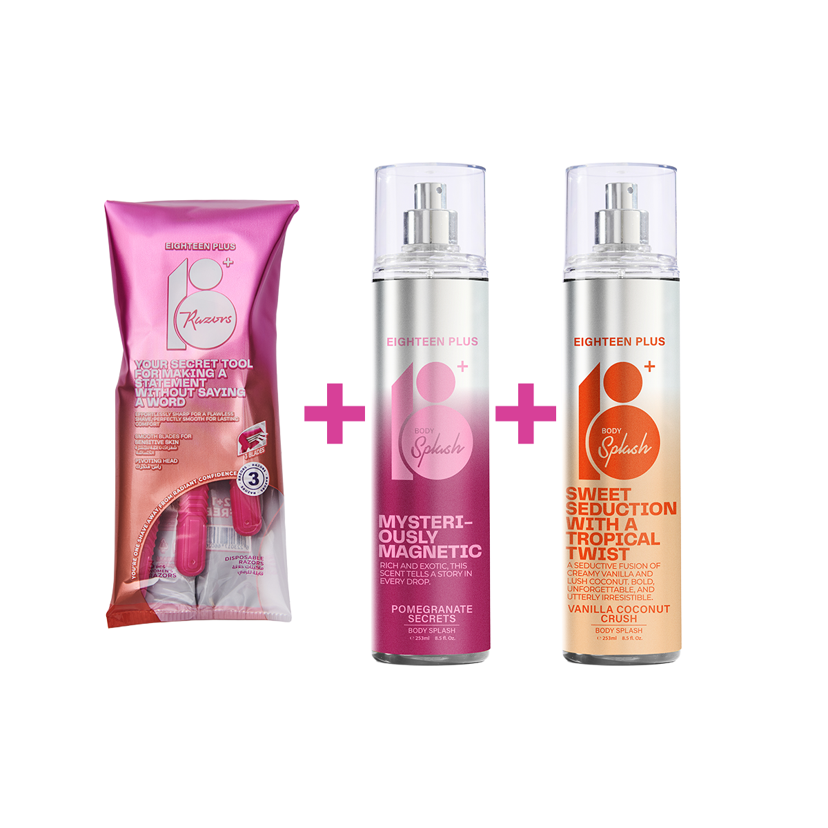 2 Body Splashes + Free Razor for 250